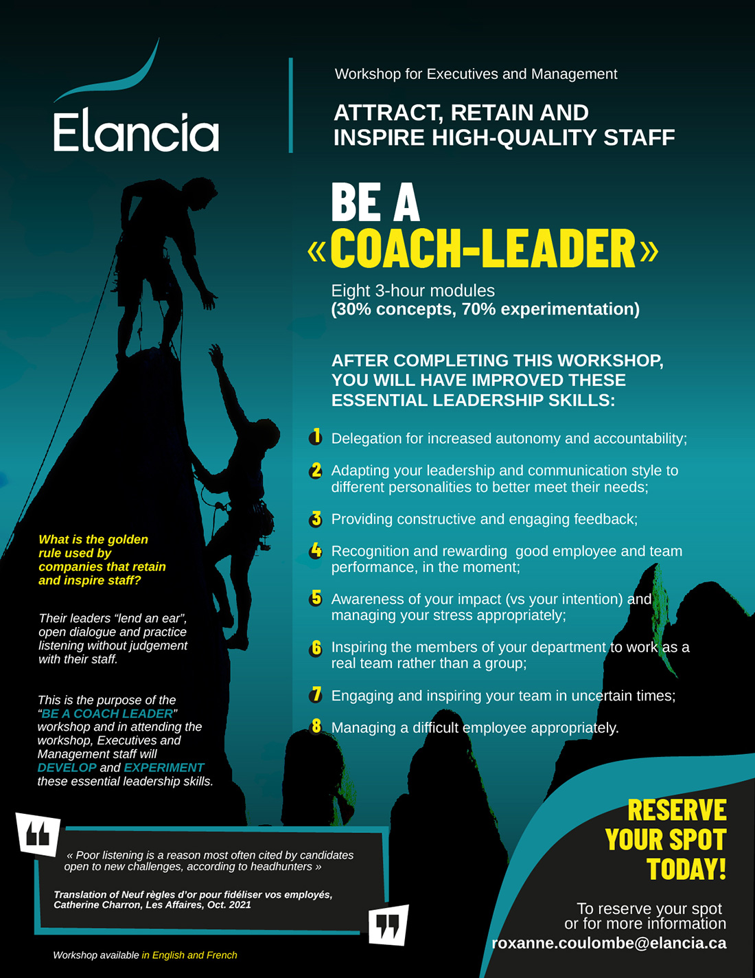 Be a coach leader